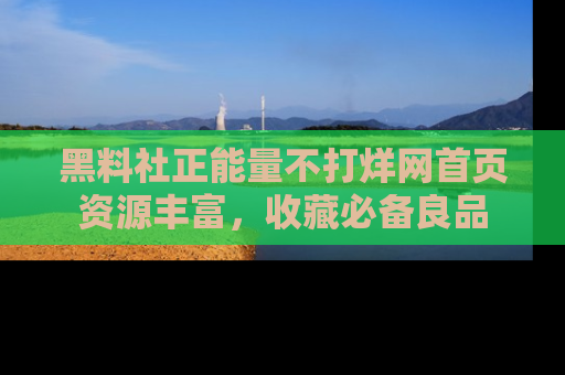 黑料社正能量不打烊网首页资源丰富，收藏必备良品