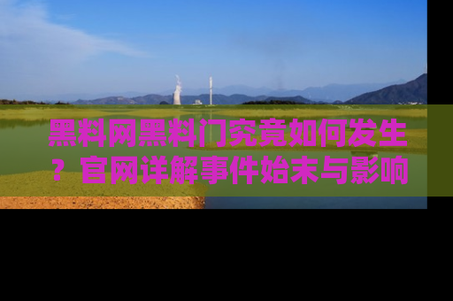 黑料网黑料门究竟如何发生？官网详解事件始末与影响