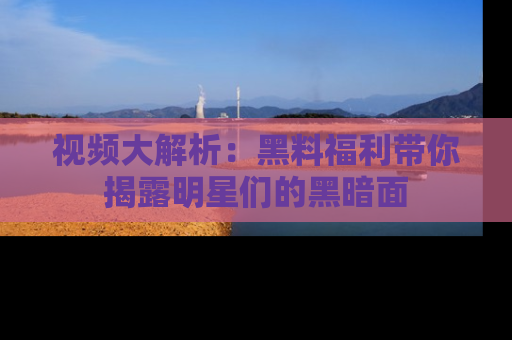 视频大解析：黑料福利带你揭露明星们的黑暗面