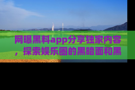 网曝黑料app分享独家内容，探索娱乐圈的黑暗面和黑料
